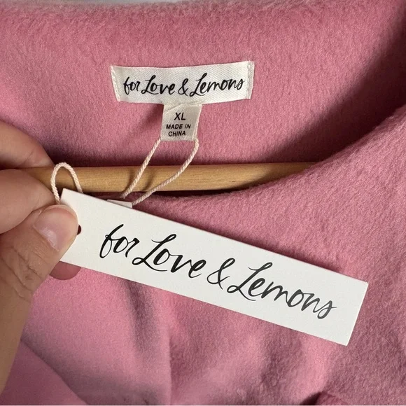 NWT Pink For Love And Lemons Collarless Blazer Jacket Sz X-Large - Picture 2 of 10